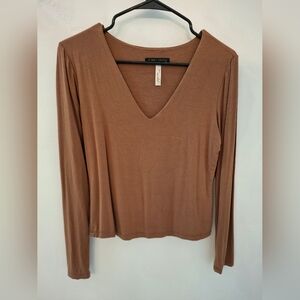 Brown Long Sleeve Top